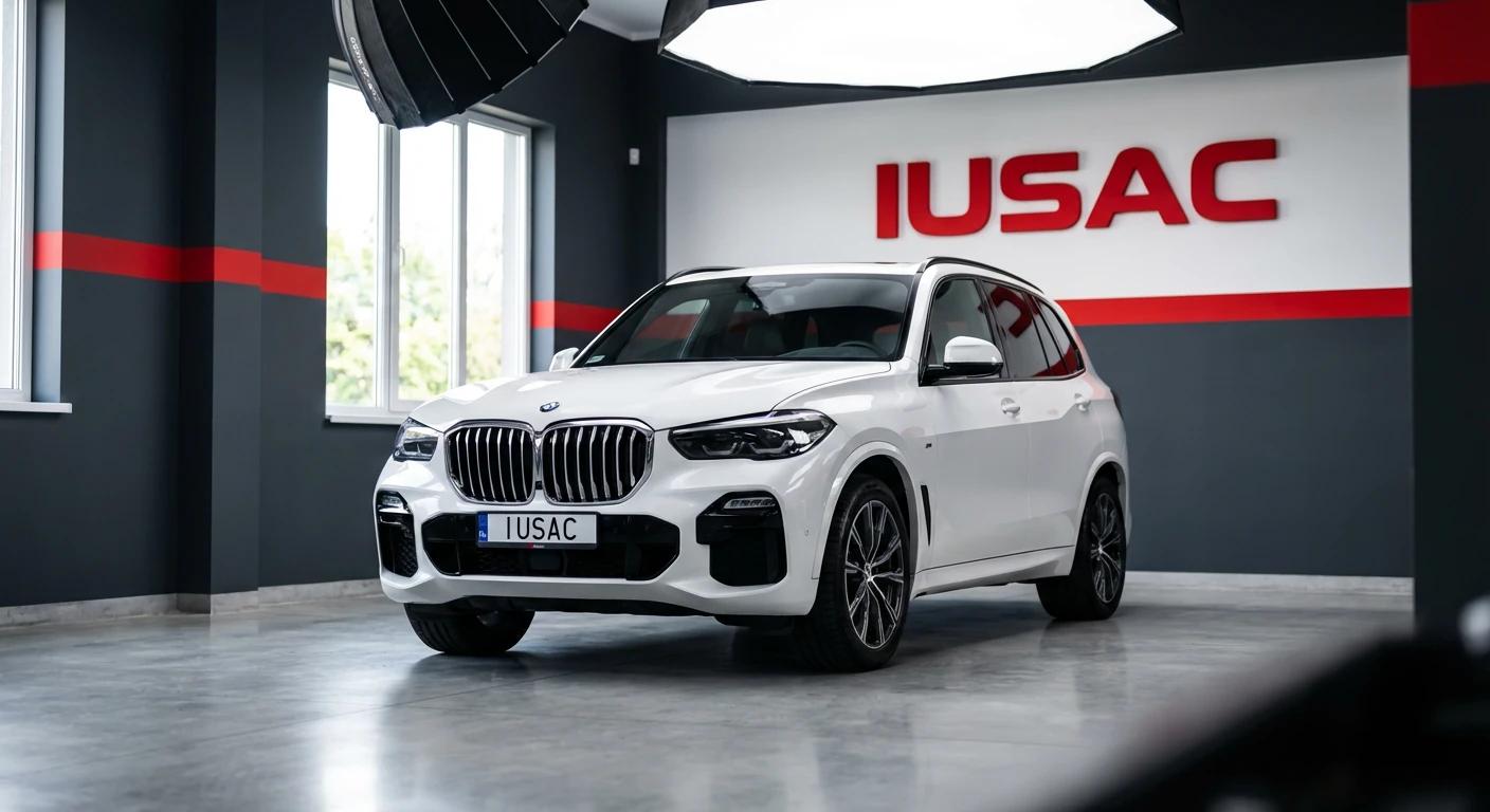 IUSAC Group naprawa powypadkowa aut z USA - BMW X5 w nowoczesnym warsztacie IUSAC.