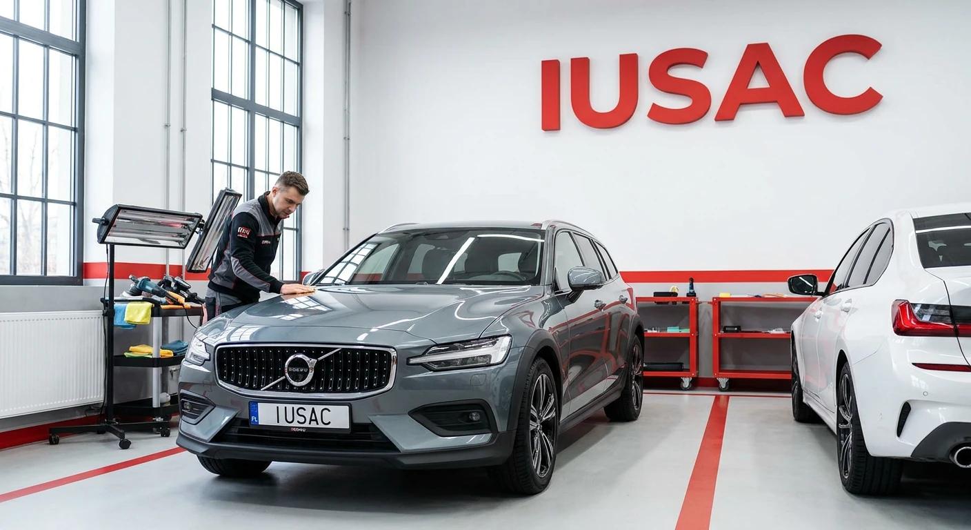 Szare Volvo V60 Cross Country z USA w studiu detailingowym IUSAC
