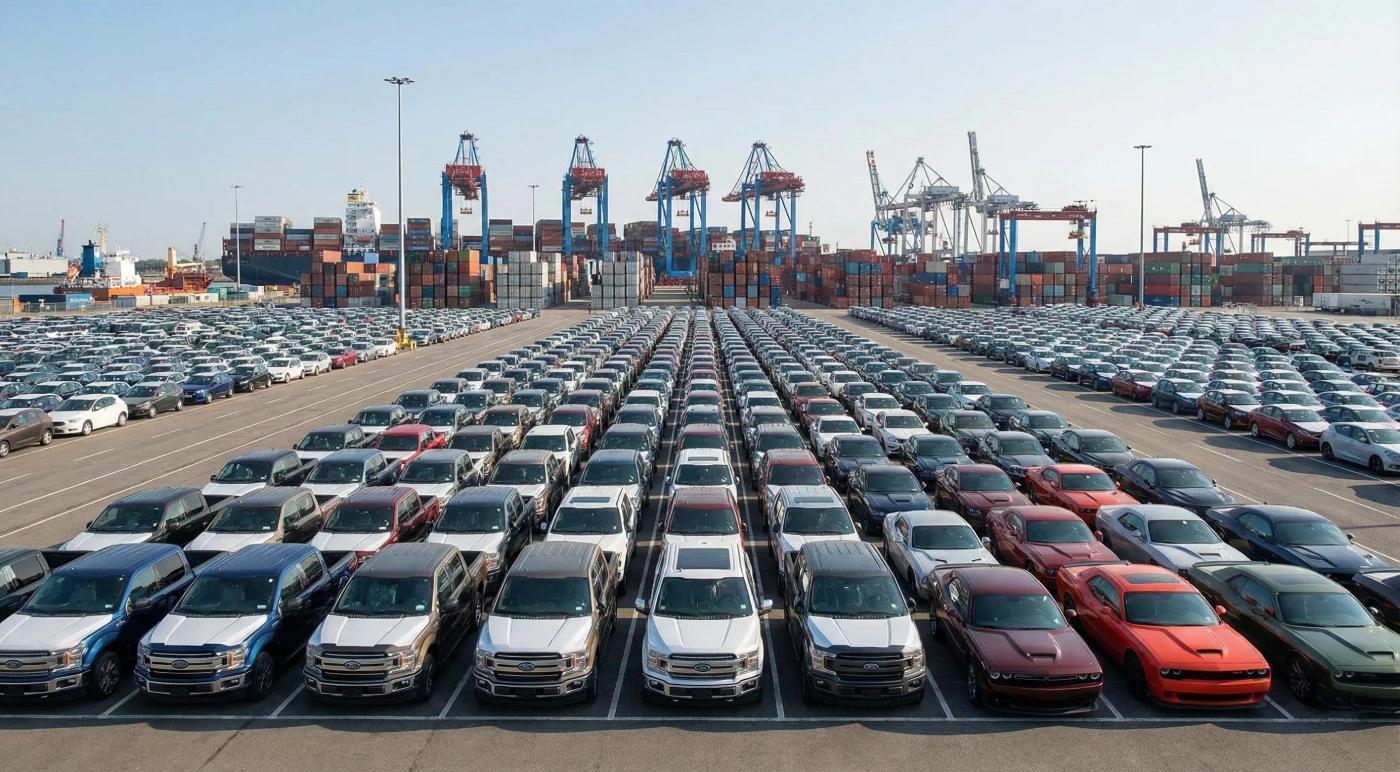 Port Bremerhaven w Niemczech - główne miejsce odprawy celnej samochodów sprowadzanych z USA do Polski