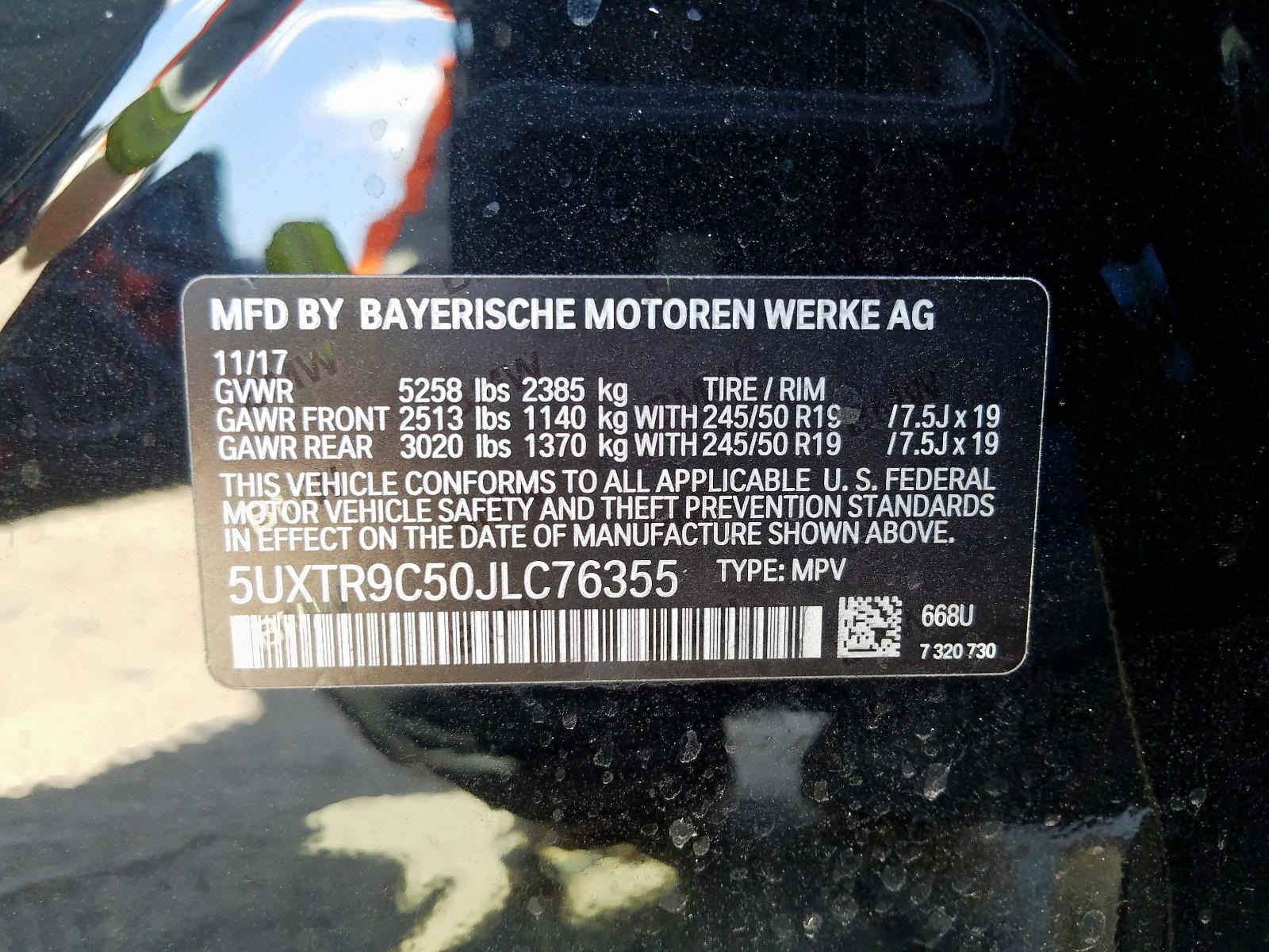 2018 BMW X3 xDrive30I - zdjęcie 10