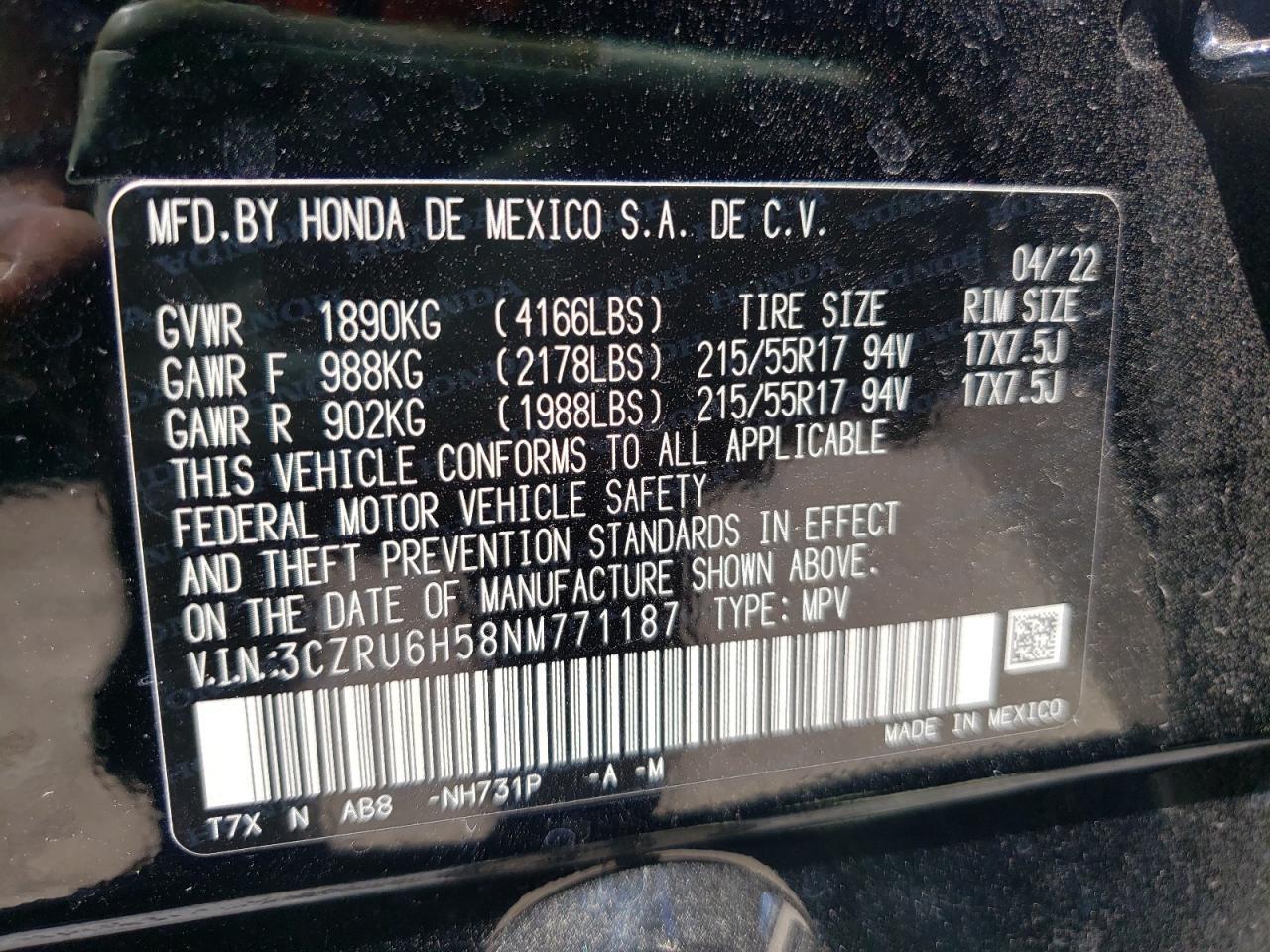 2022 Honda Hr-V Ex - zdjęcie 10
