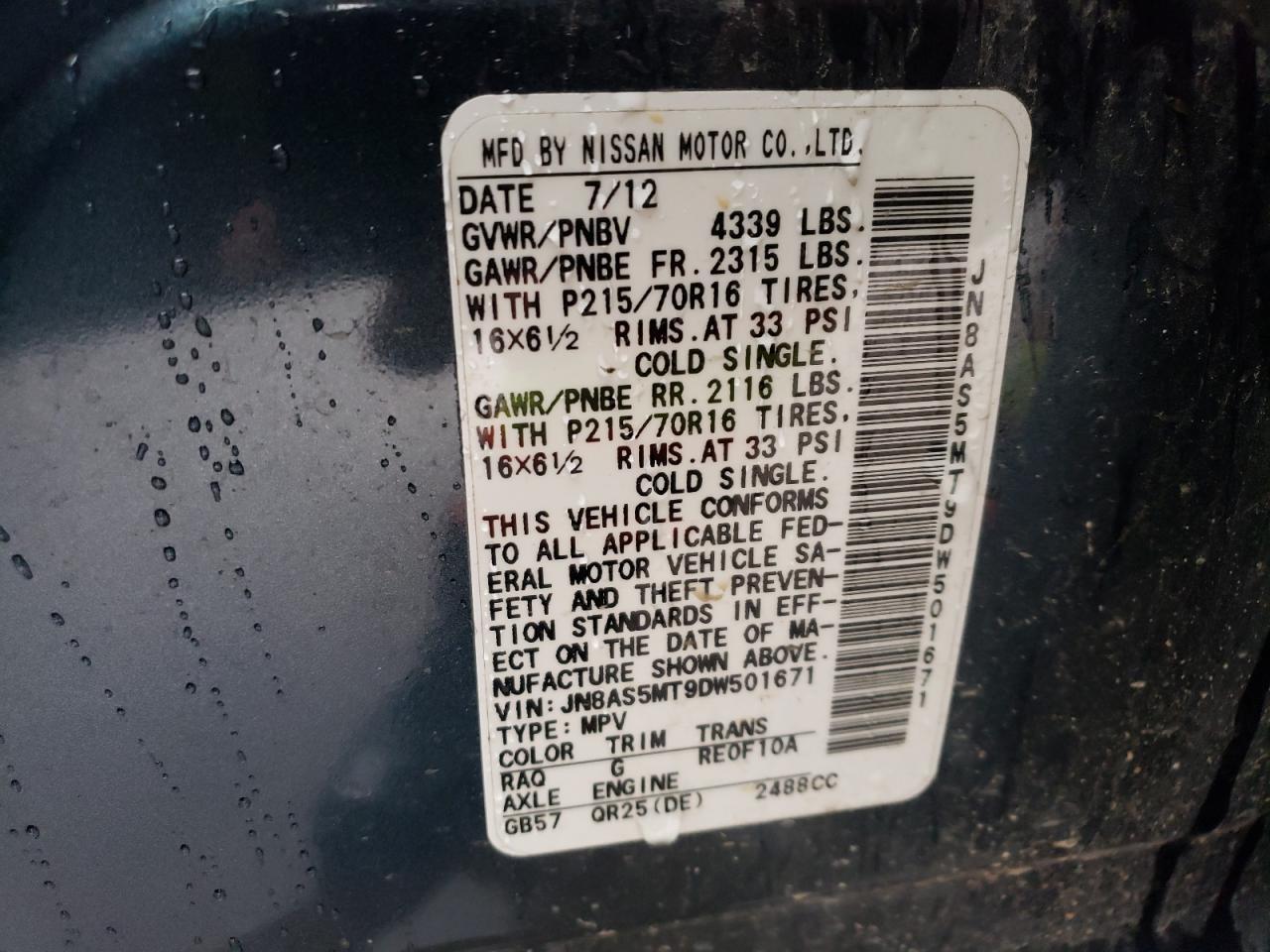 2013 Nissan Rogue S - zdjęcie 13