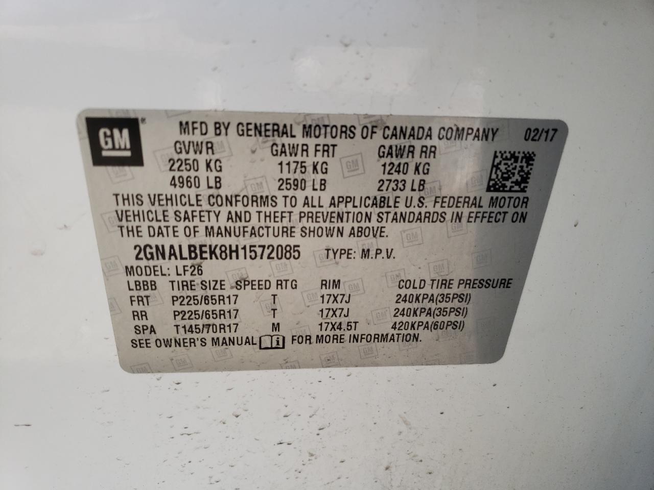 2017 Chevrolet Equinox Ls - zdjęcie 13