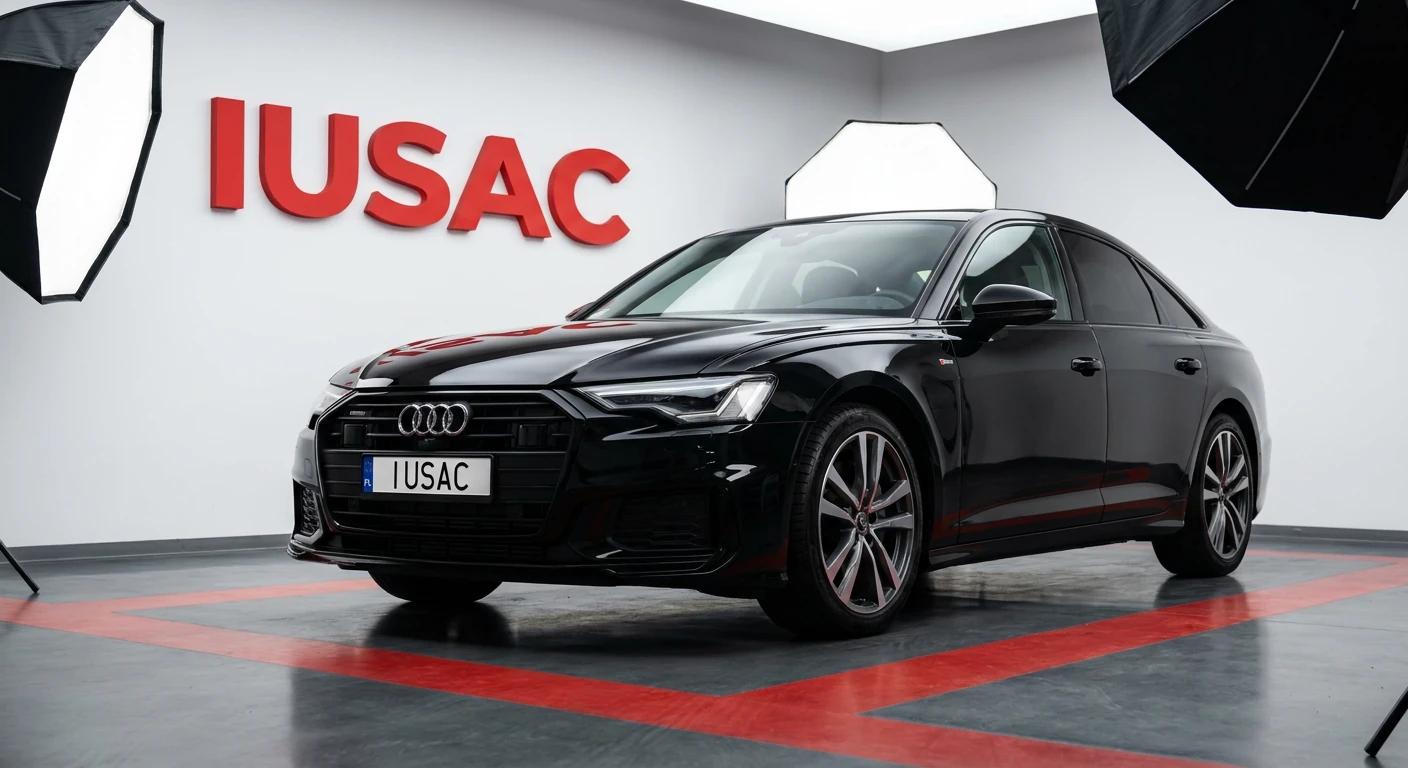 Czarne, profesjonalnie naprawione Audi A6 C8 z USA gotowe do odbioru w warsztacie IUSAC