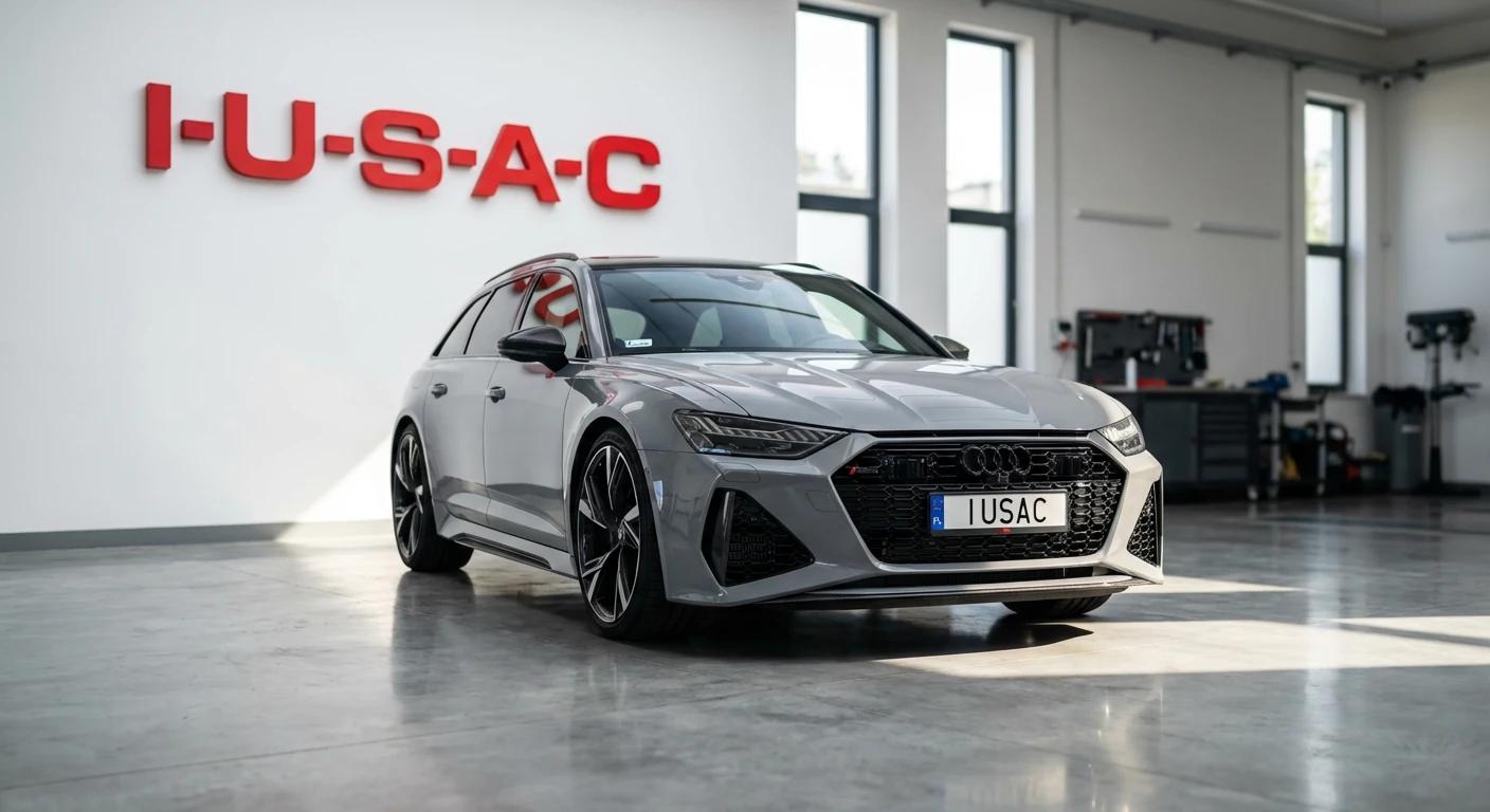 Luksusowe Audi RS6 Avant przygotowane do wydania klientowi w strefie odbioru aut firmy IUSAC
