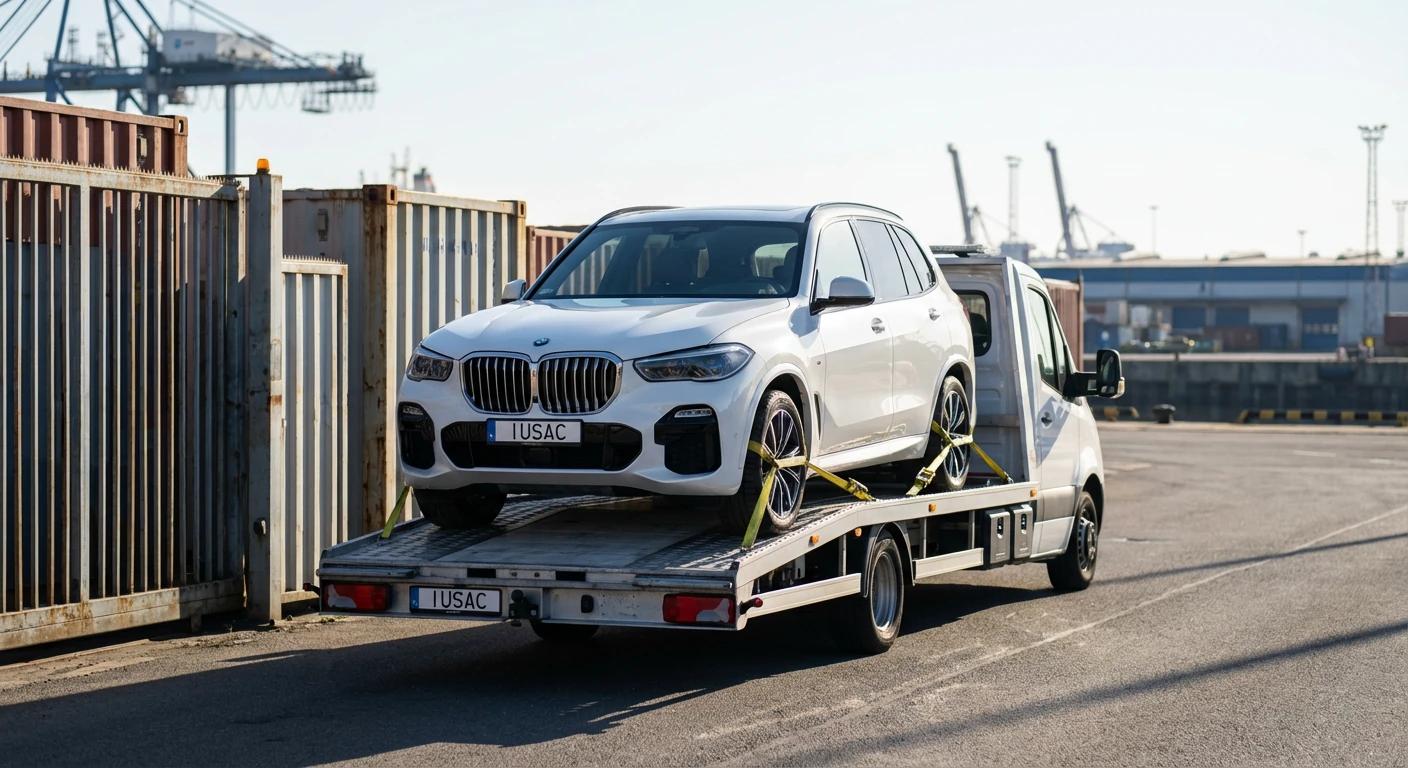 Transport lądowy BMW X5 G05 2024 z agencji celnej Bremerhaven do Polski