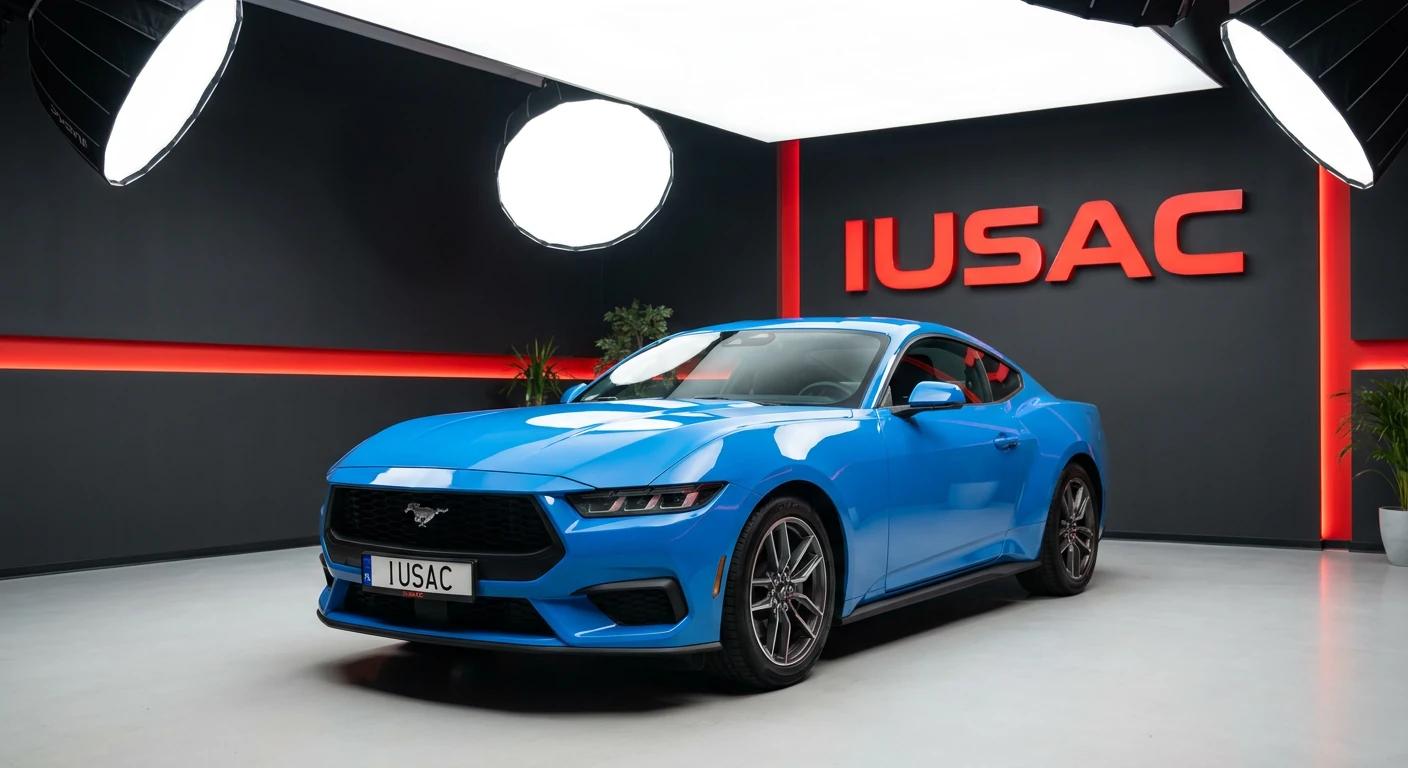 Gotowy do odbioru Ford Mustang S650 po pełnej odprawie celnej i naprawie w serwisie IUSAC.