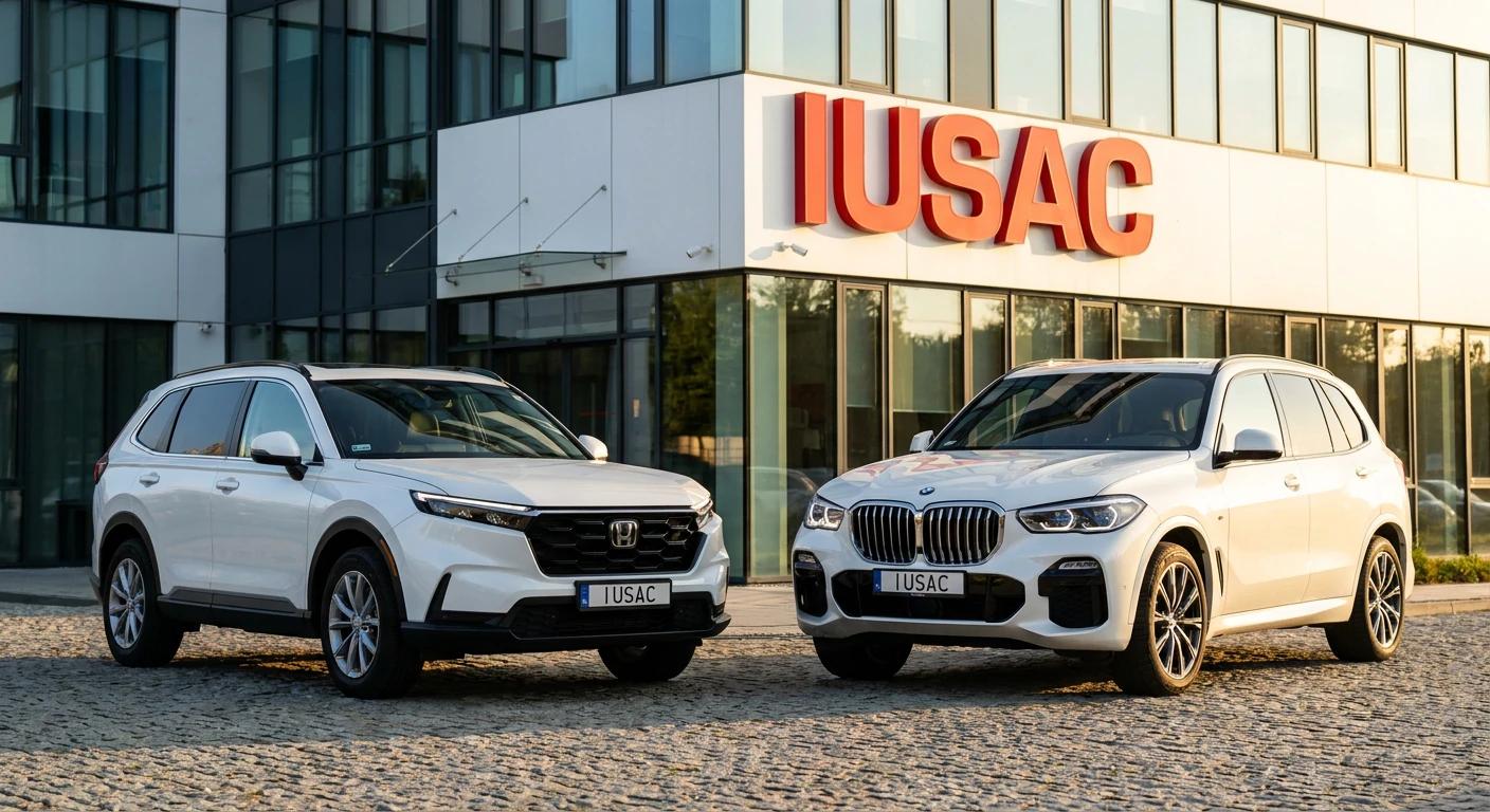 Gotowa do odbioru Honda CR-V i BMW X5 po naprawie i homologacji pod siedzibą IUSAC