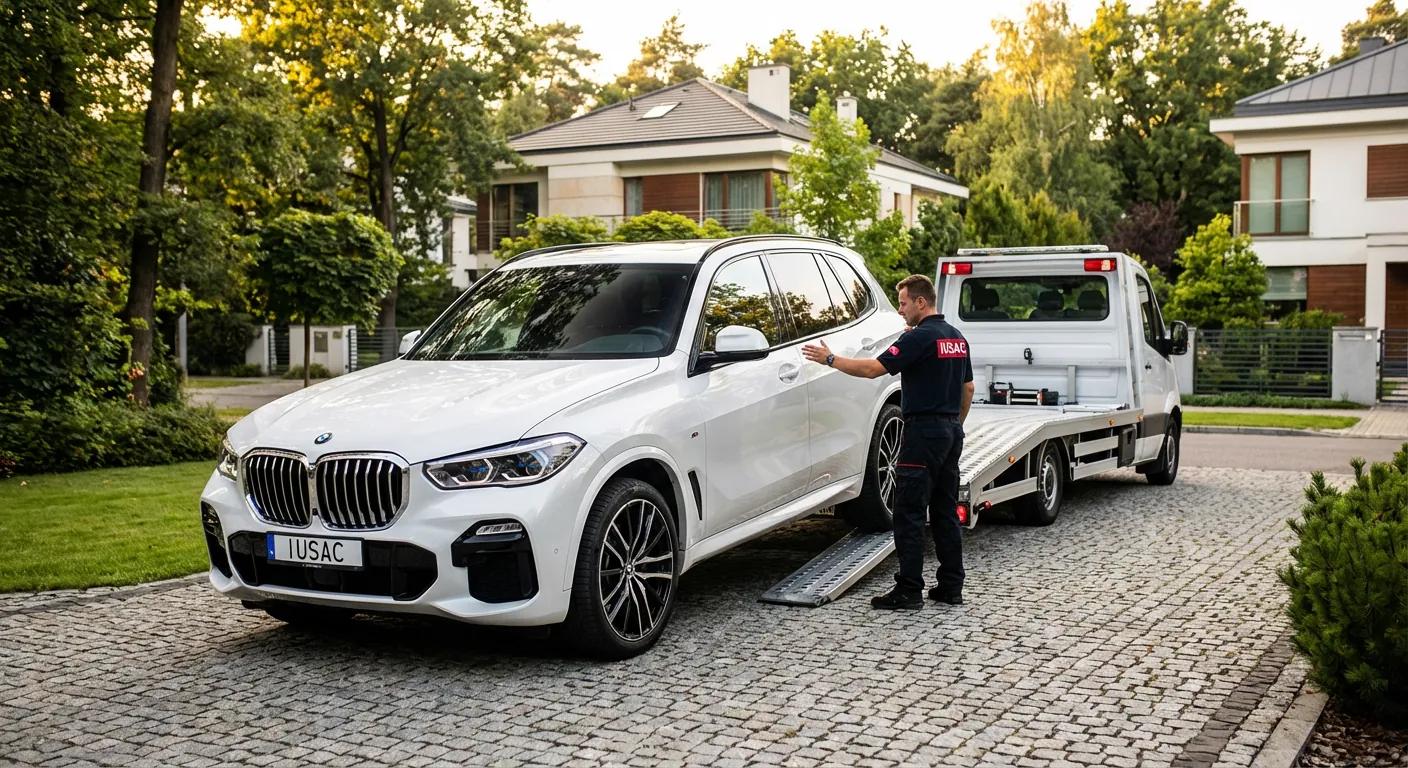 Dostawa pod dom w Warszawie BMW X5 2024 sprowadzonego z USA przez ekspertów IUSAC