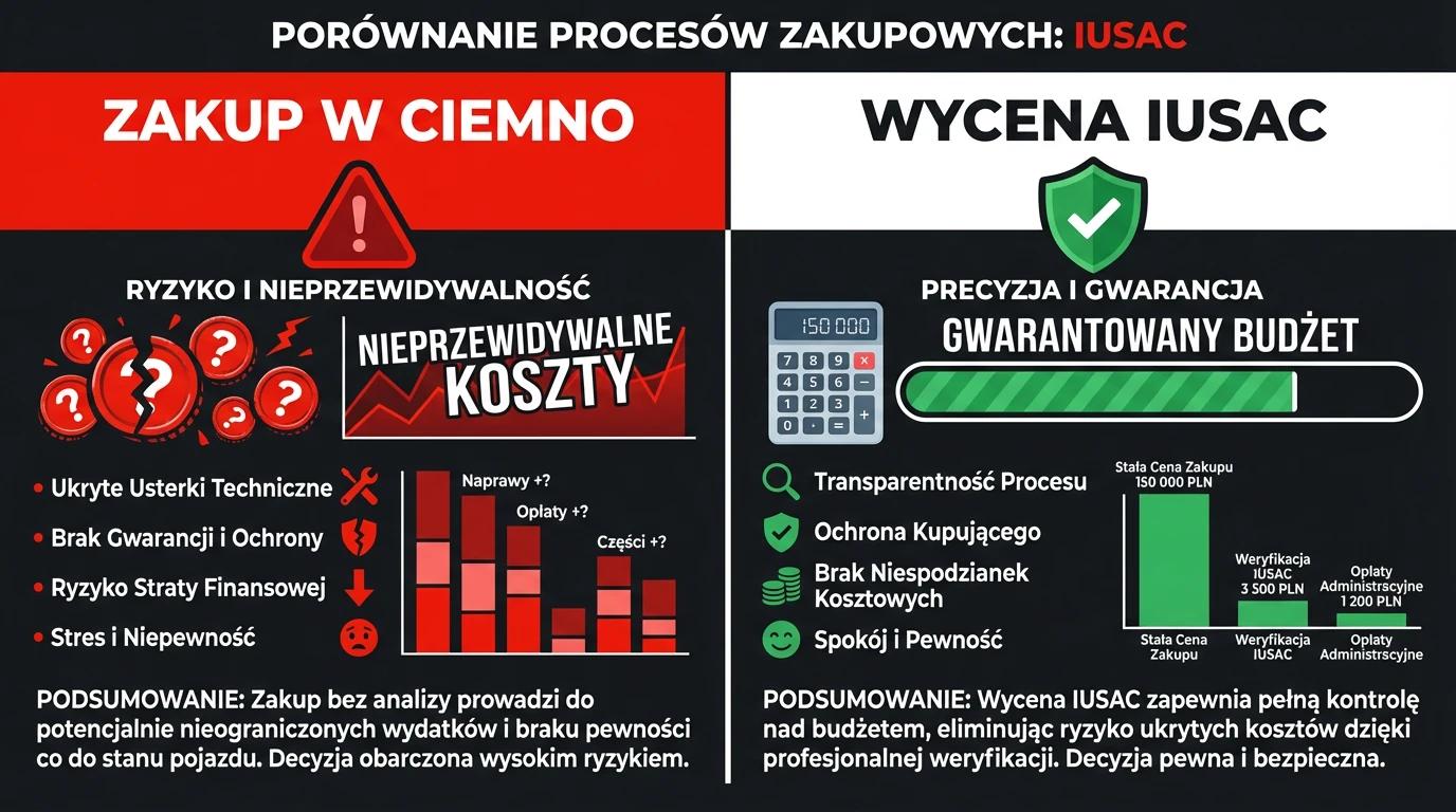 Porównanie kosztów: zakup auta z USA w ciemno a precyzyjna wycena naprawy w IUSAC