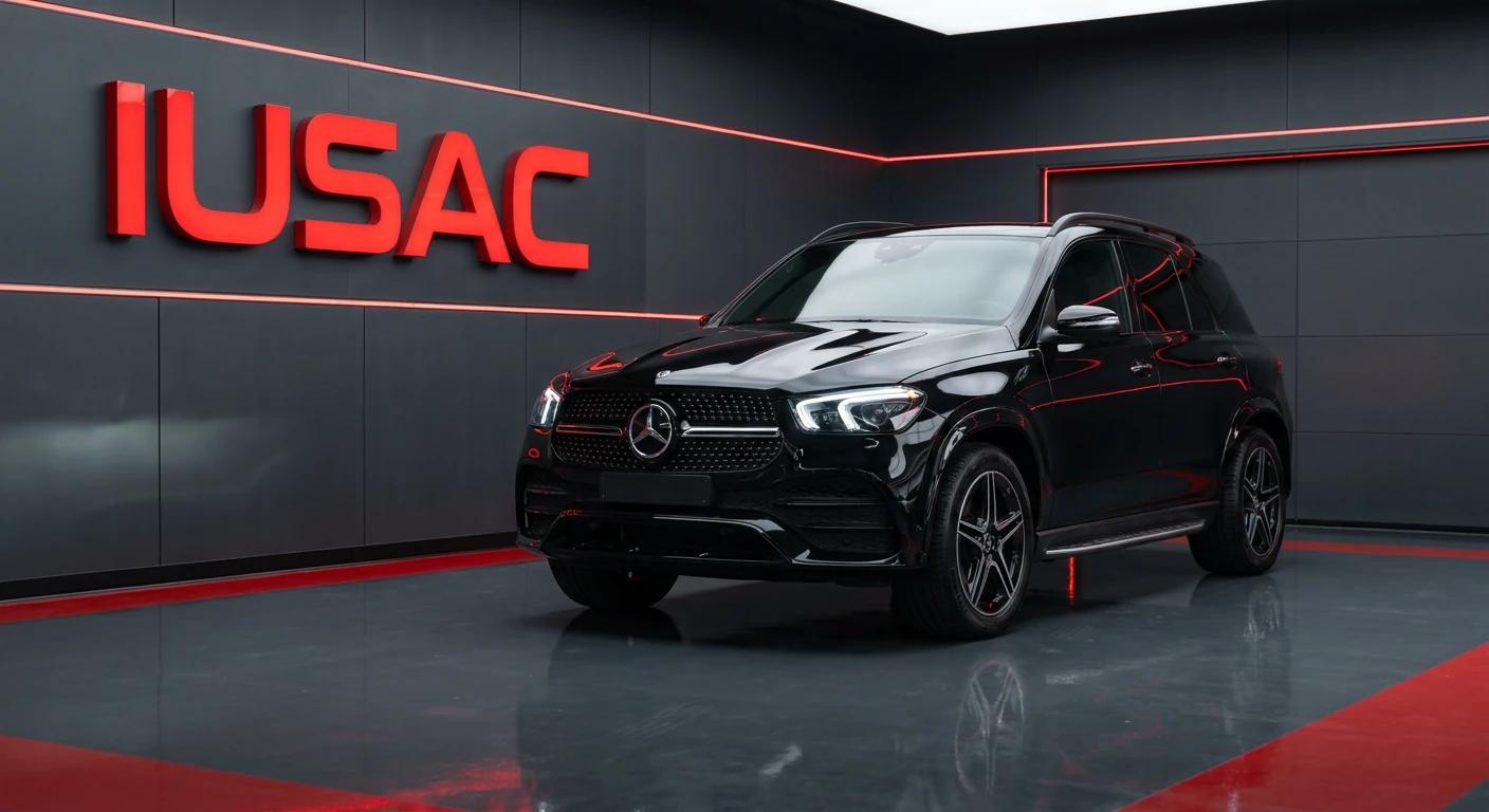 Czarny Mercedes GLE w nowoczesnym serwisie IUSAC przygotowany do wydania w ramach leasingu dla firmy