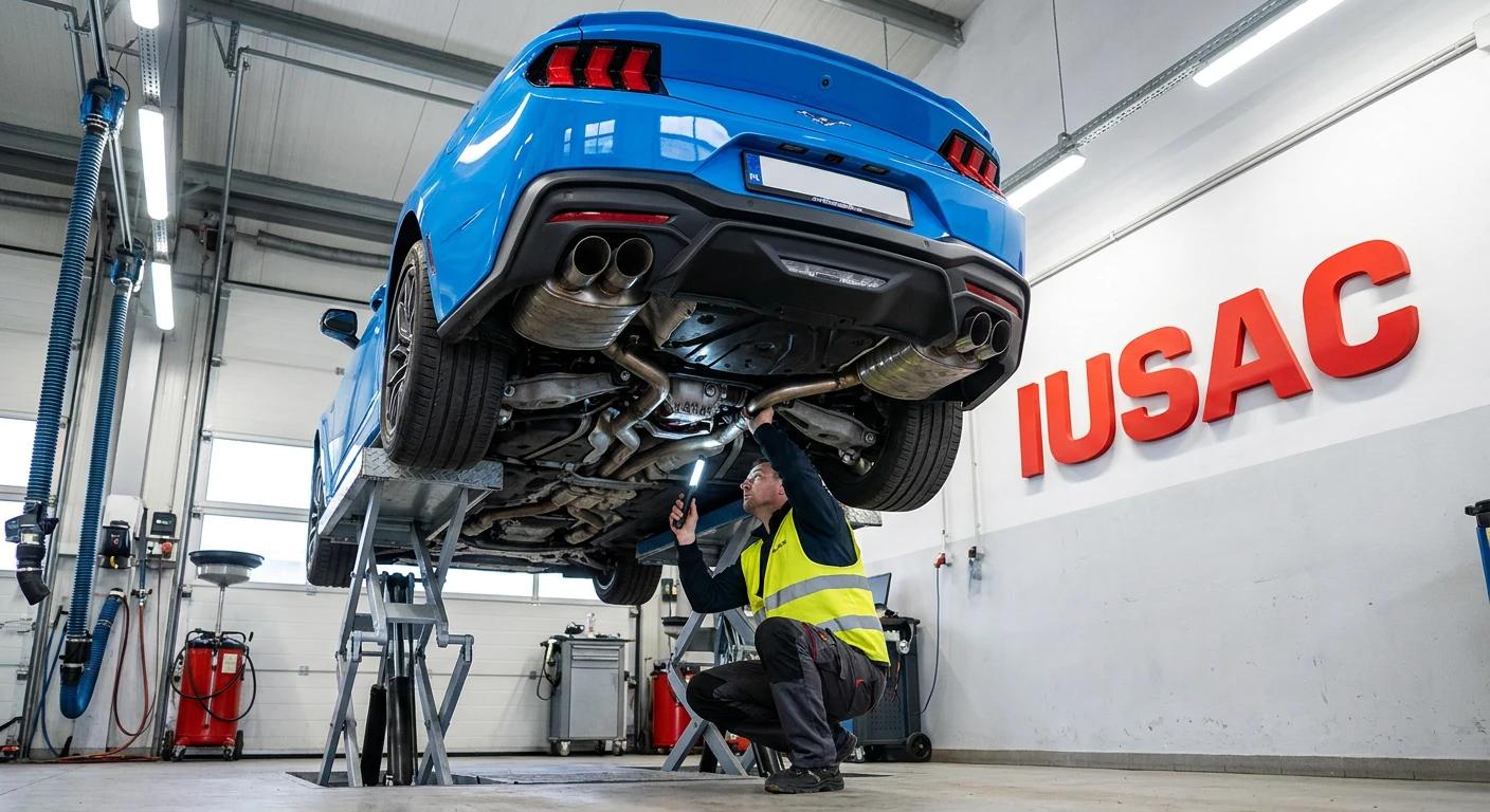 Ford Mustang S650 podczas rygorystycznego badania technicznego przed rejestracją w Polsce