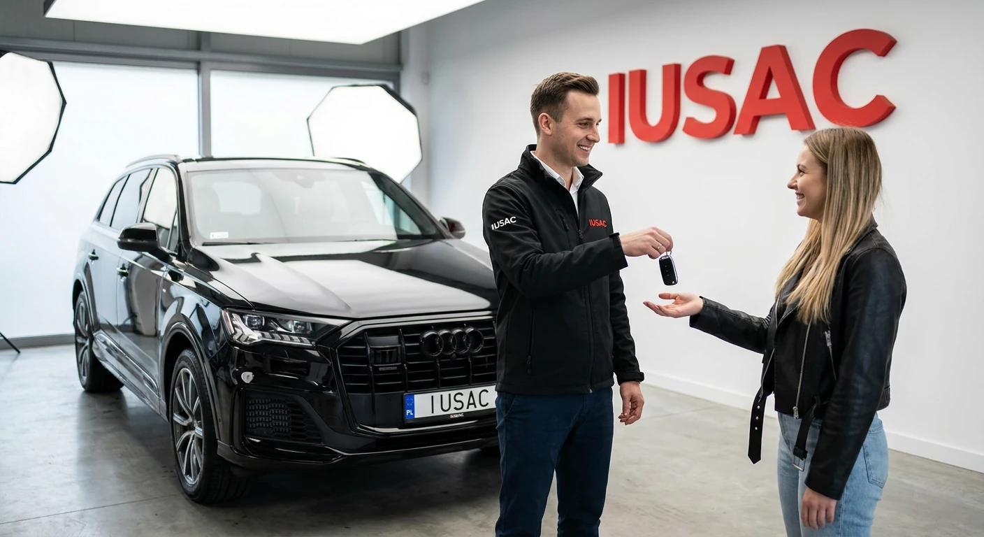 Wydanie gotowego i sprawdzonego Audi Q7 klientowi po udanej rezerwacji z katalogu IUSAC.