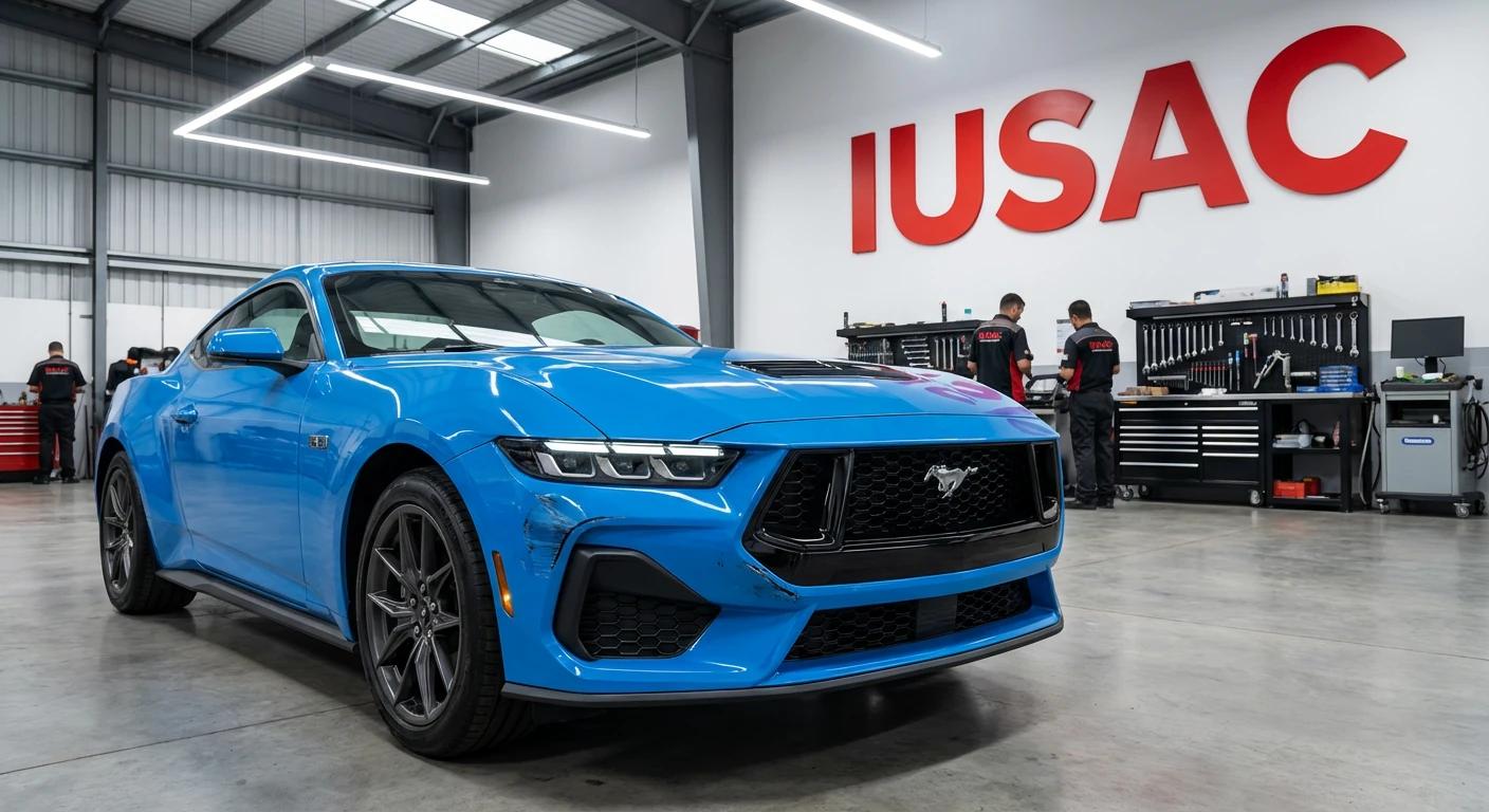 Lekko uszkodzony Ford Mustang S650 2024 w serwisie IUSAC jako opłacalny zakup z aukcji USA