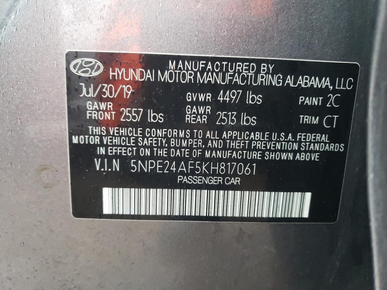 2019 Hyundai Sonata Se - zdjęcie 12