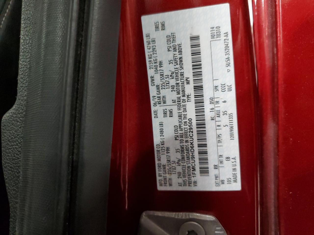 2019 Ford Escape Sel - zdjęcie 13