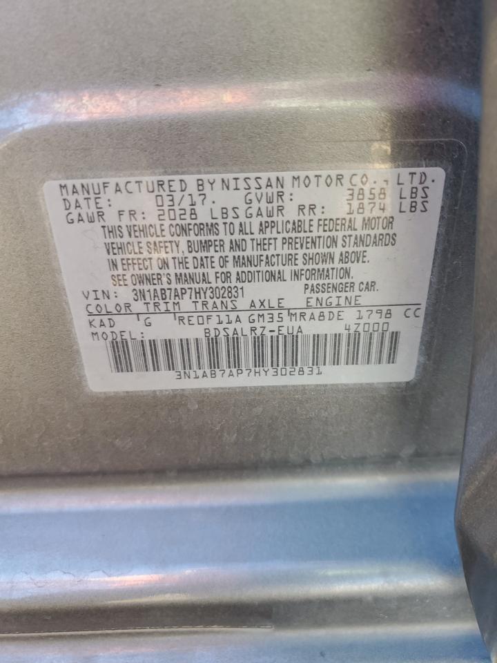 2017 Nissan Sentra S - zdjęcie 12