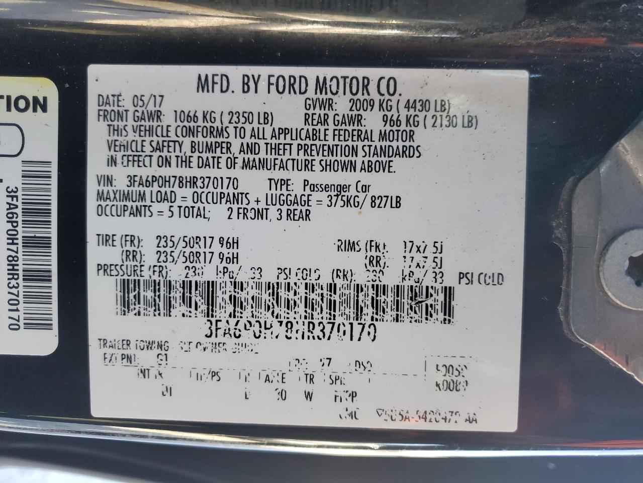 2017 Ford Fusion Se - zdjęcie 12