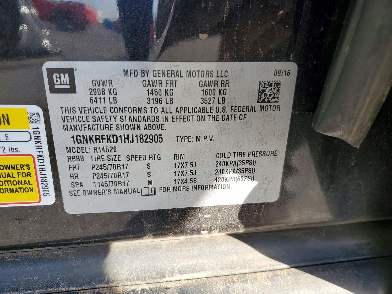 2017 Chevrolet Traverse Ls - zdjęcie 13