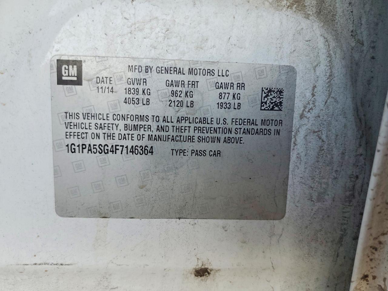 2015 Chevrolet Cruze Ls - zdjęcie 13