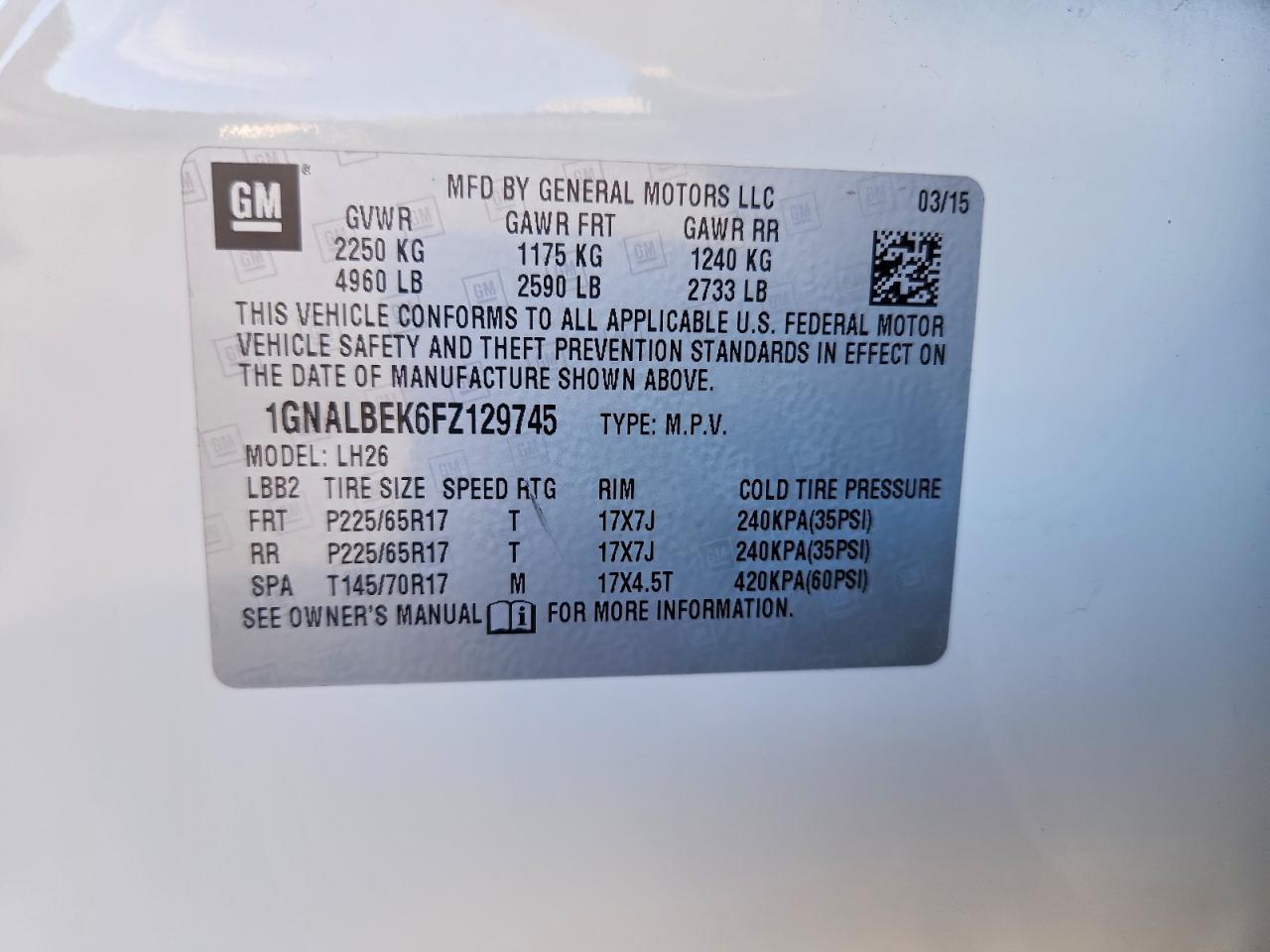 2015 Chevrolet Equinox Lt - zdjęcie 13