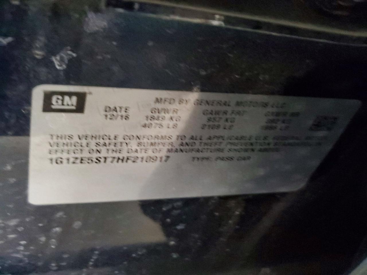 2017 Chevrolet Malibu Lt - zdjęcie 12