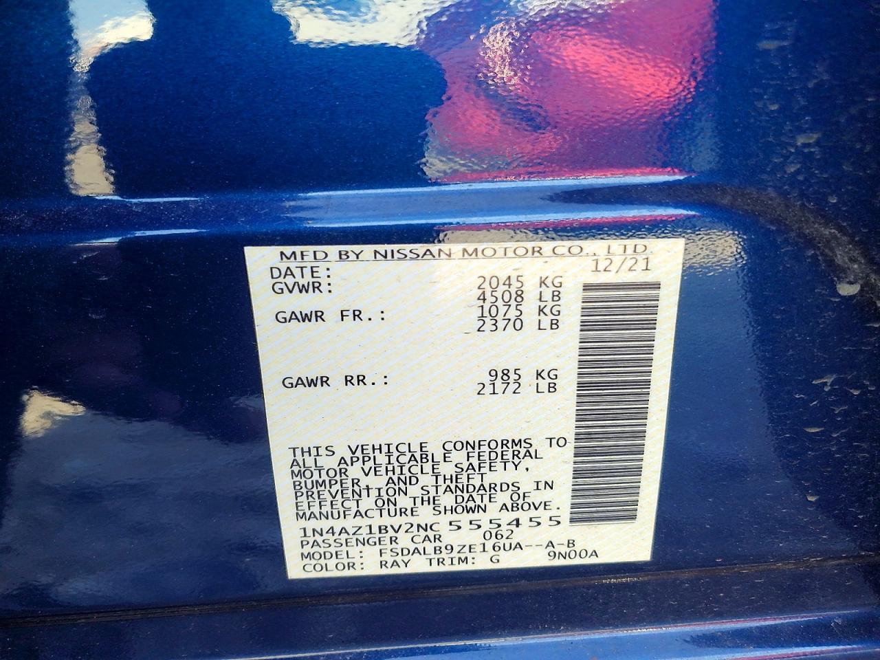 2022 Nissan Leaf S - zdjęcie 12