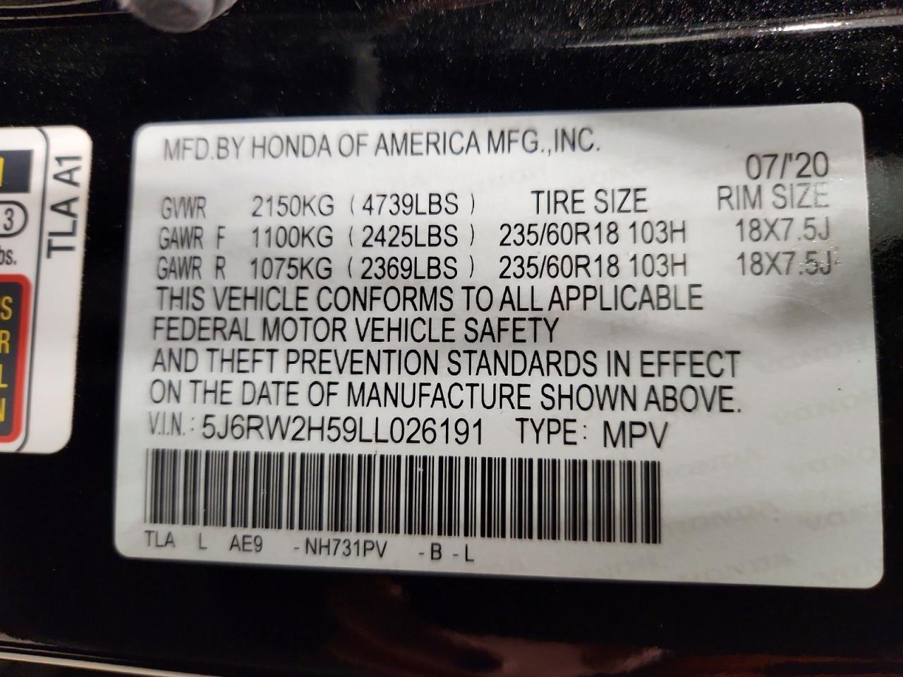 2020 Honda Cr-V Ex - zdjęcie 13