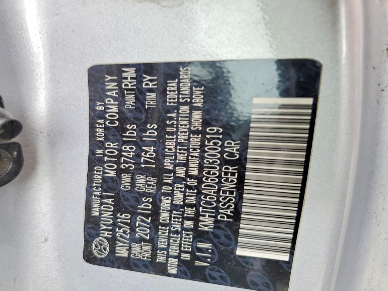 2016 Hyundai Veloster - zdjęcie 12