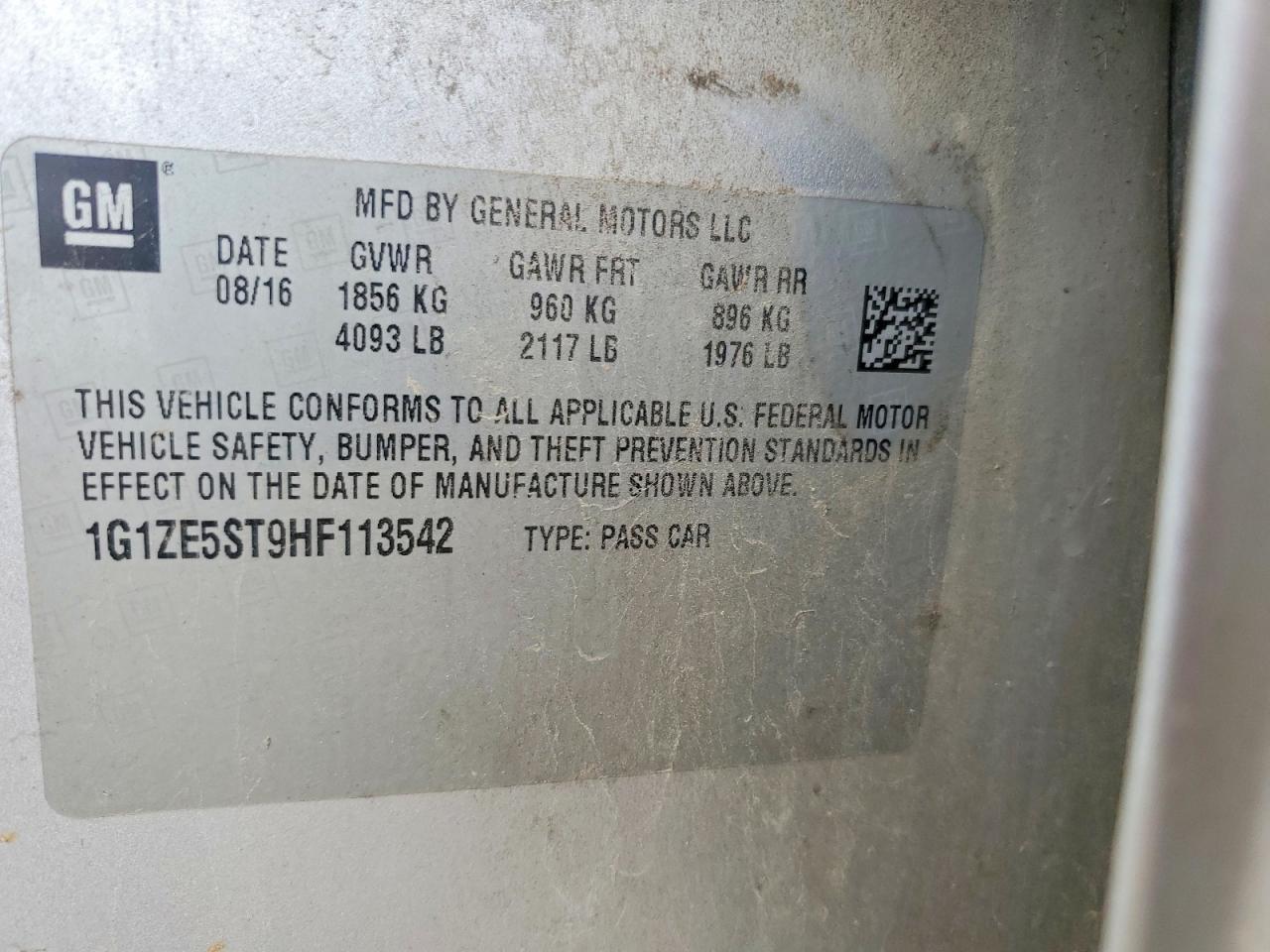 2017 Chevrolet Malibu Lt - zdjęcie 12