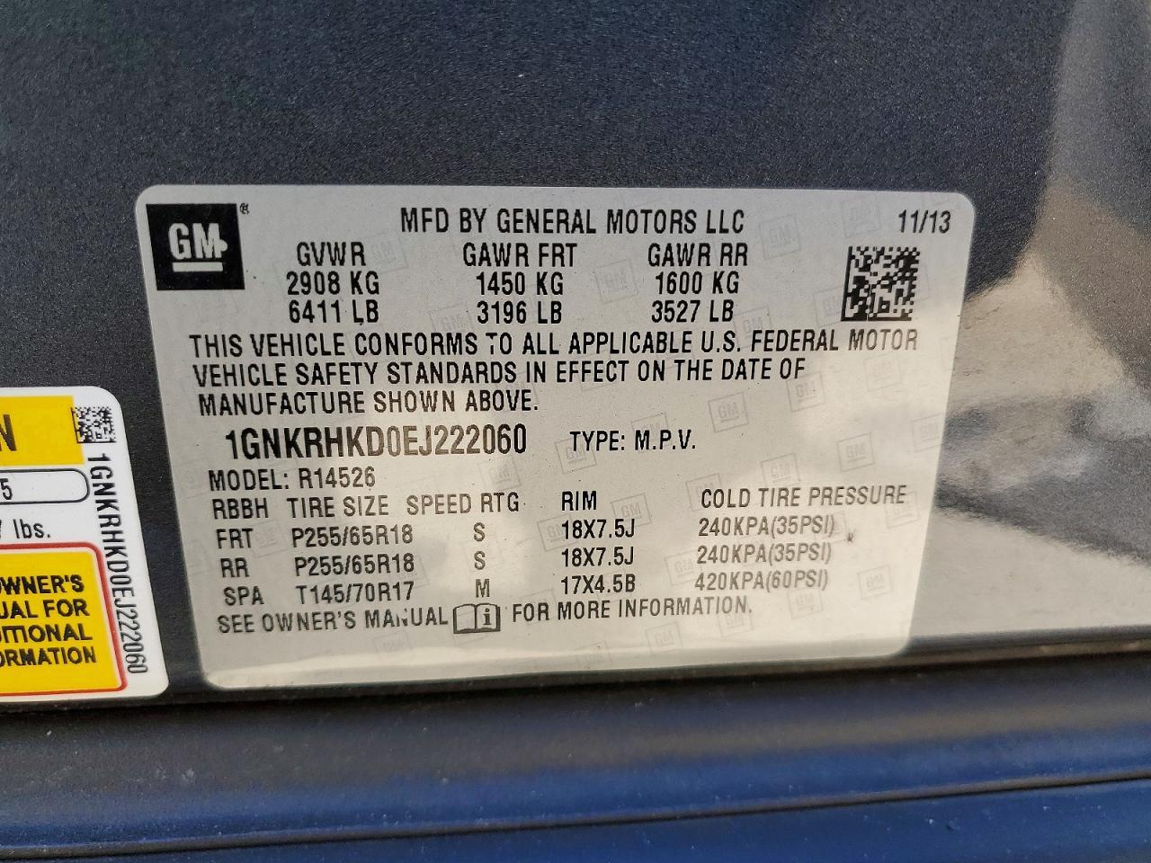 2014 Chevrolet Traverse Lt - zdjęcie 14