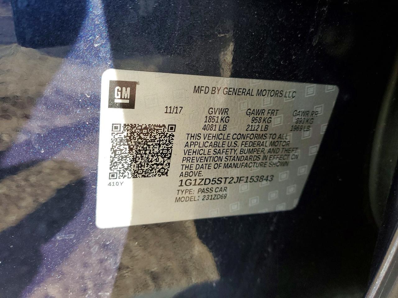 2018 Chevrolet Malibu Lt - zdjęcie 12