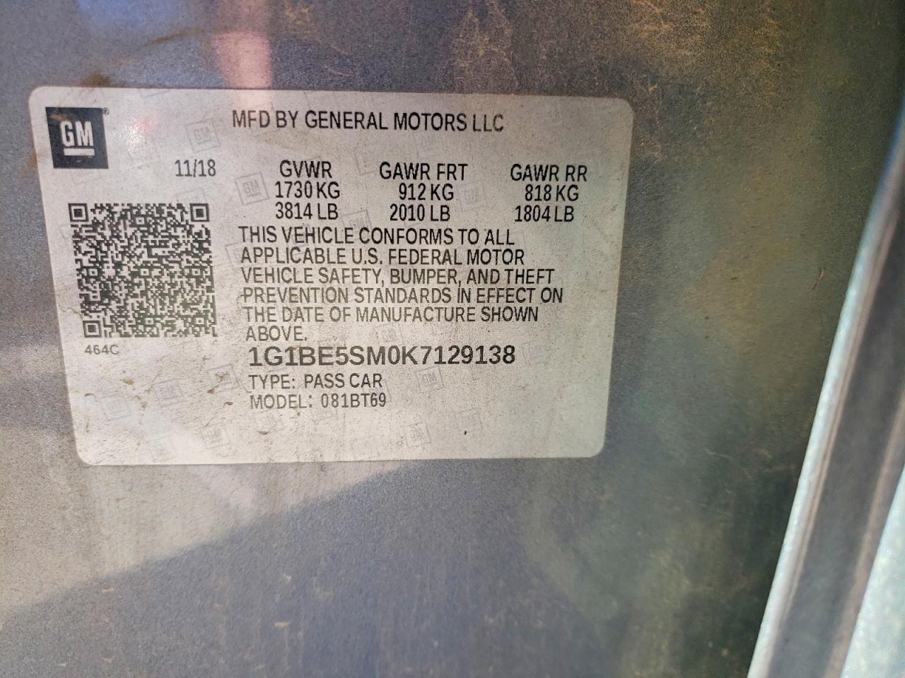 2019 Chevrolet Cruze Lt - zdjęcie 12