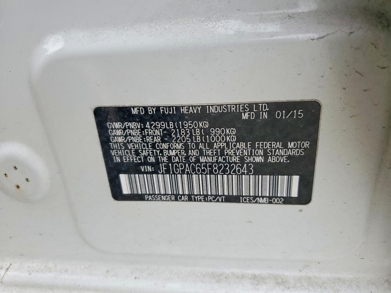 2015 Subaru Impreza Premium - zdjęcie 12