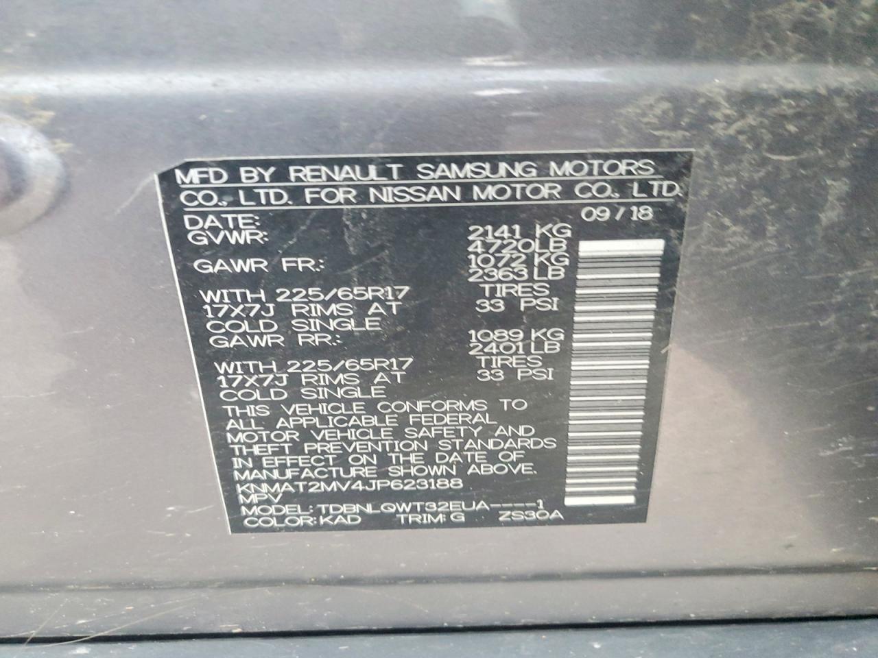 2018 Nissan Rogue Sv - zdjęcie 14