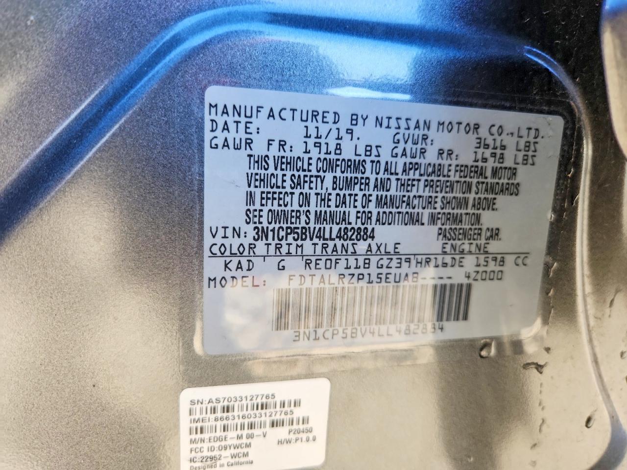 2020 Nissan Kicks S - zdjęcie 13