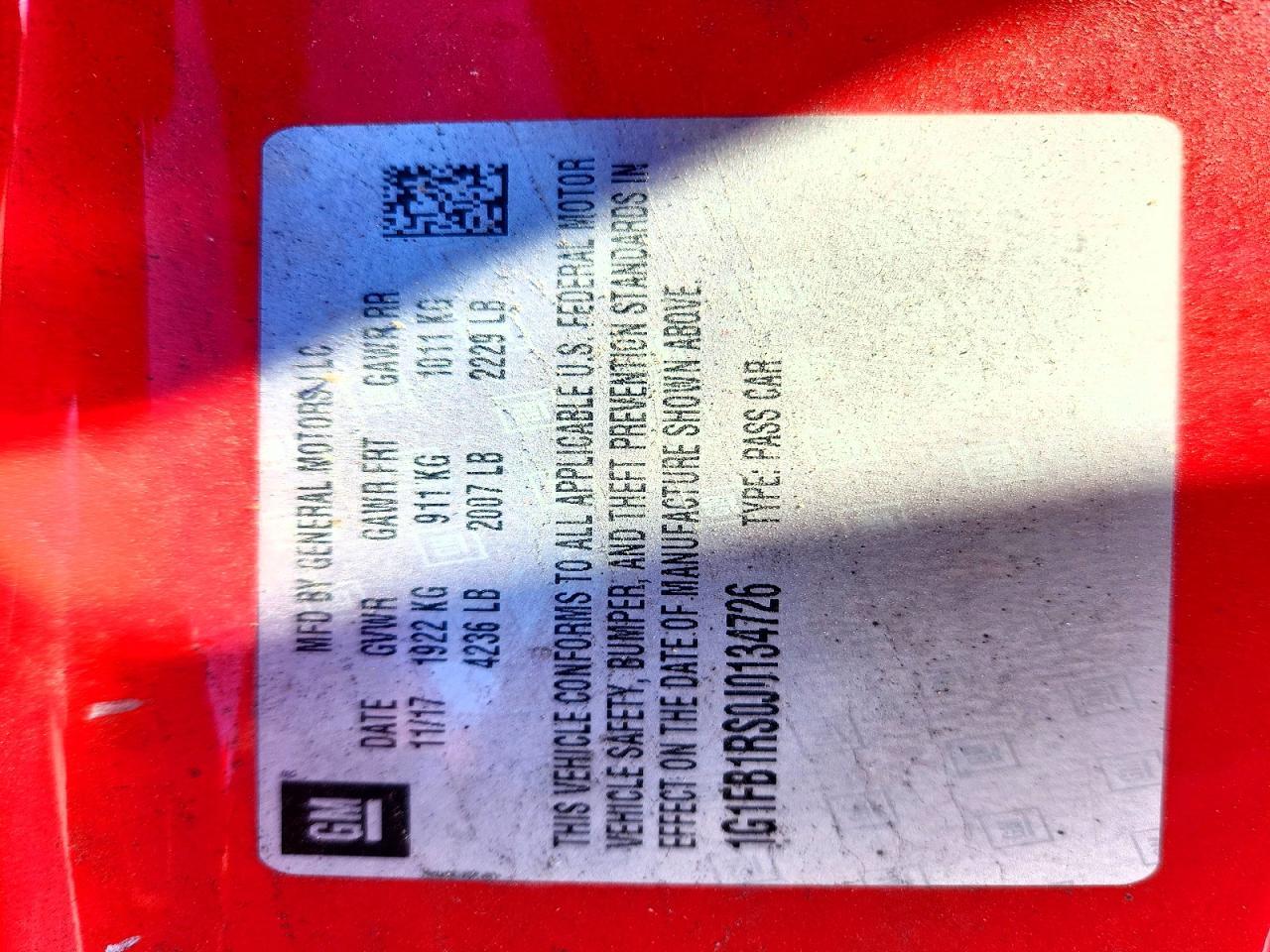 2018 Chevrolet Camaro Lt - zdjęcie 12