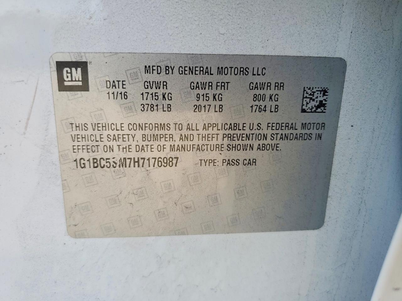 2017 Chevrolet Cruze Ls - zdjęcie 13