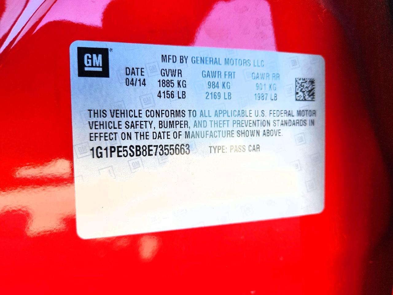 2014 Chevrolet Cruze Lt - zdjęcie 12