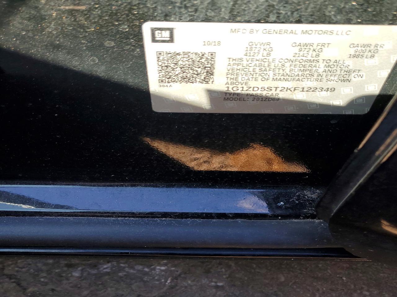 2019 Chevrolet Malibu Lt - zdjęcie 12