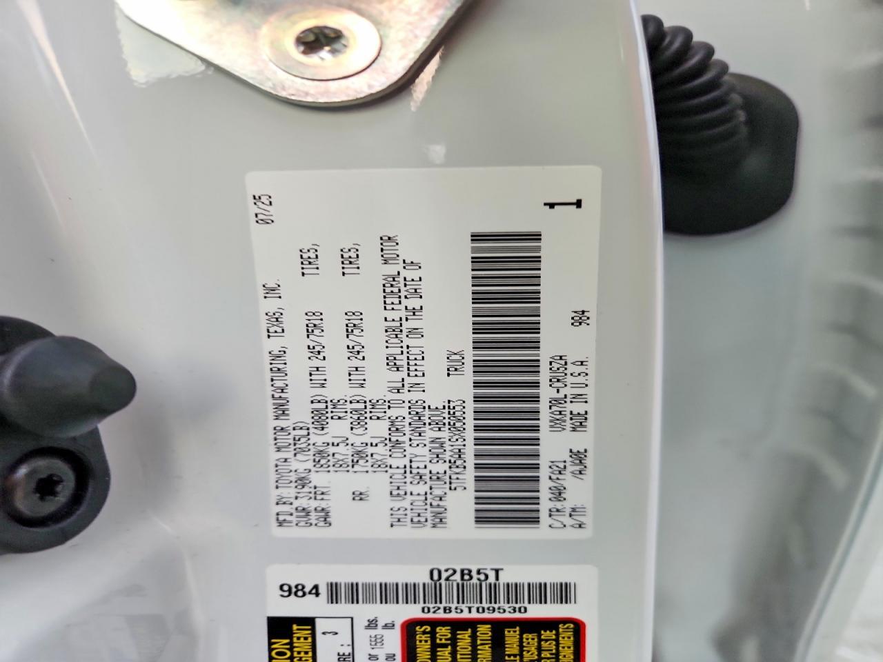 2025 Toyota Tundra Double Cab Sr - zdjęcie 12