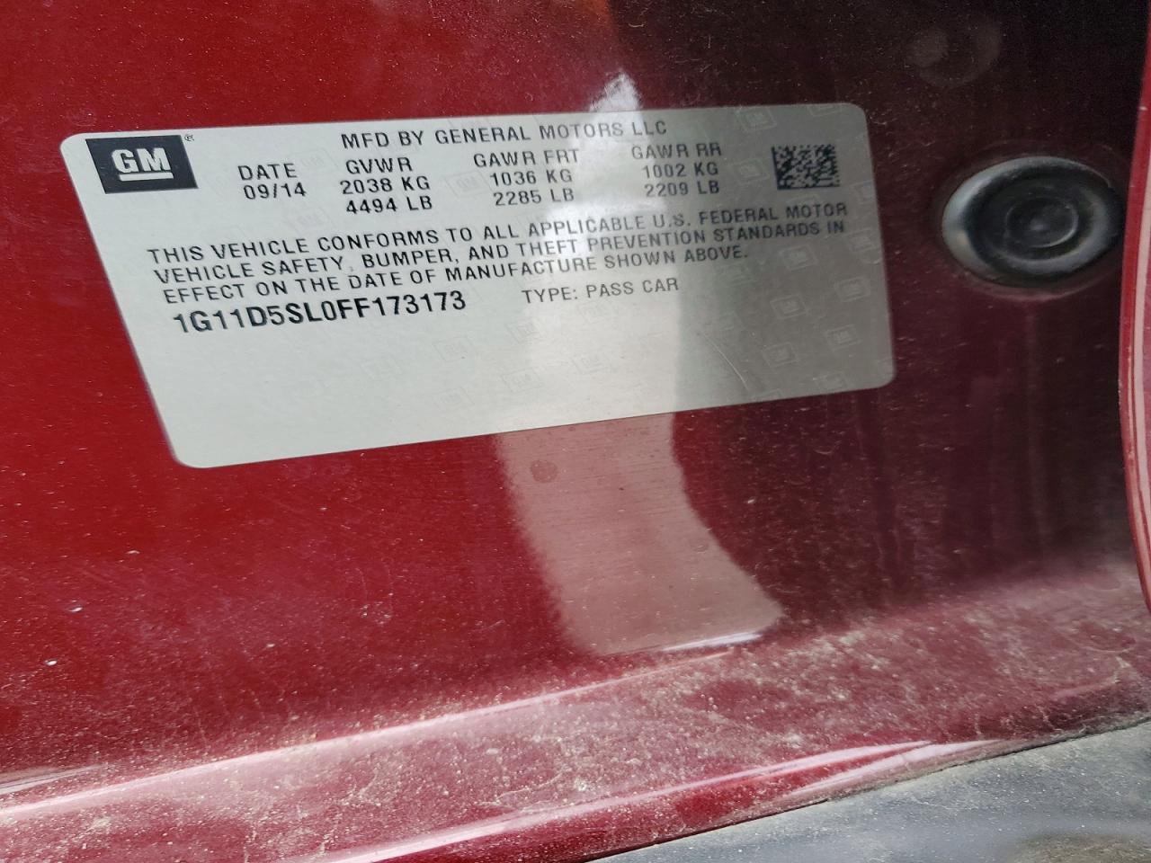 2015 Chevrolet Malibu 2Lt - zdjęcie 12