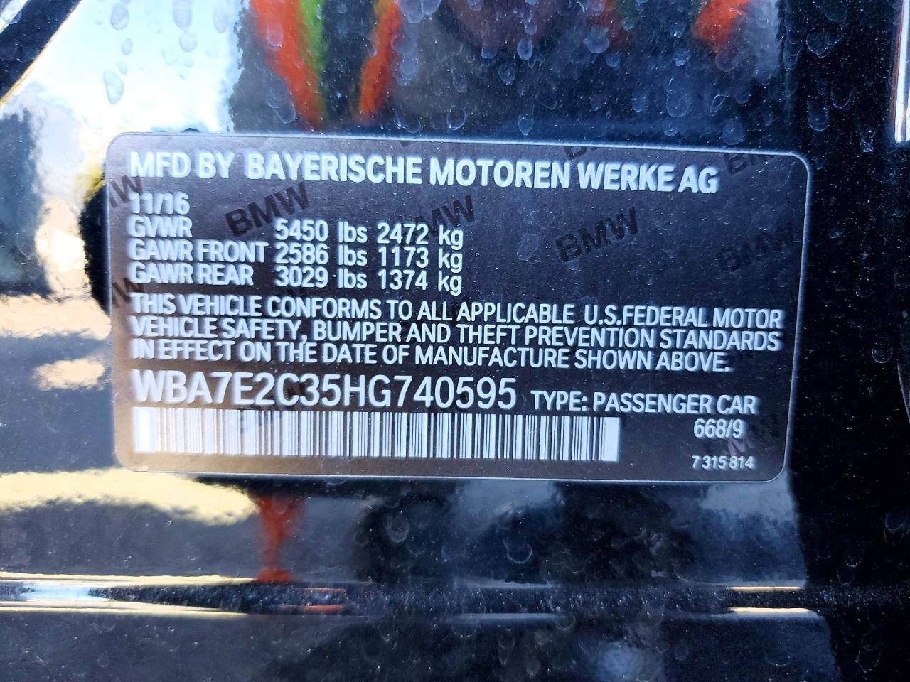 2017 BMW 740 I - zdjęcie 12