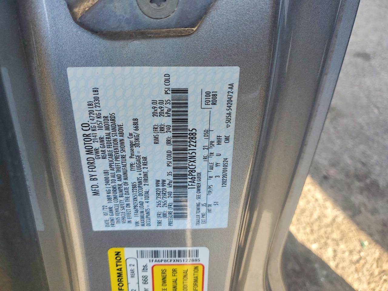 2022 Ford Mustang Gt - zdjęcie 12