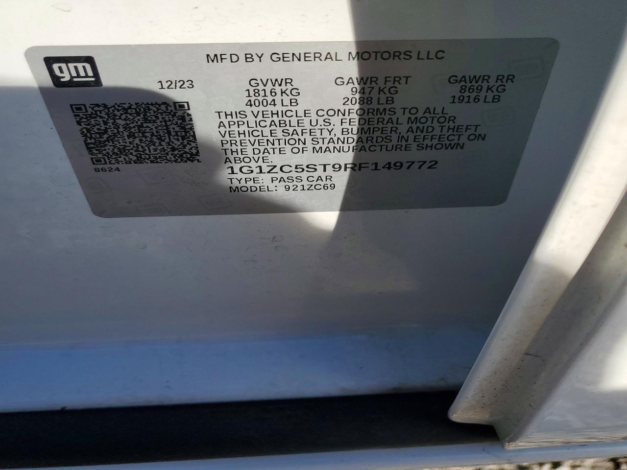 2024 Chevrolet Malibu Ls - zdjęcie 12