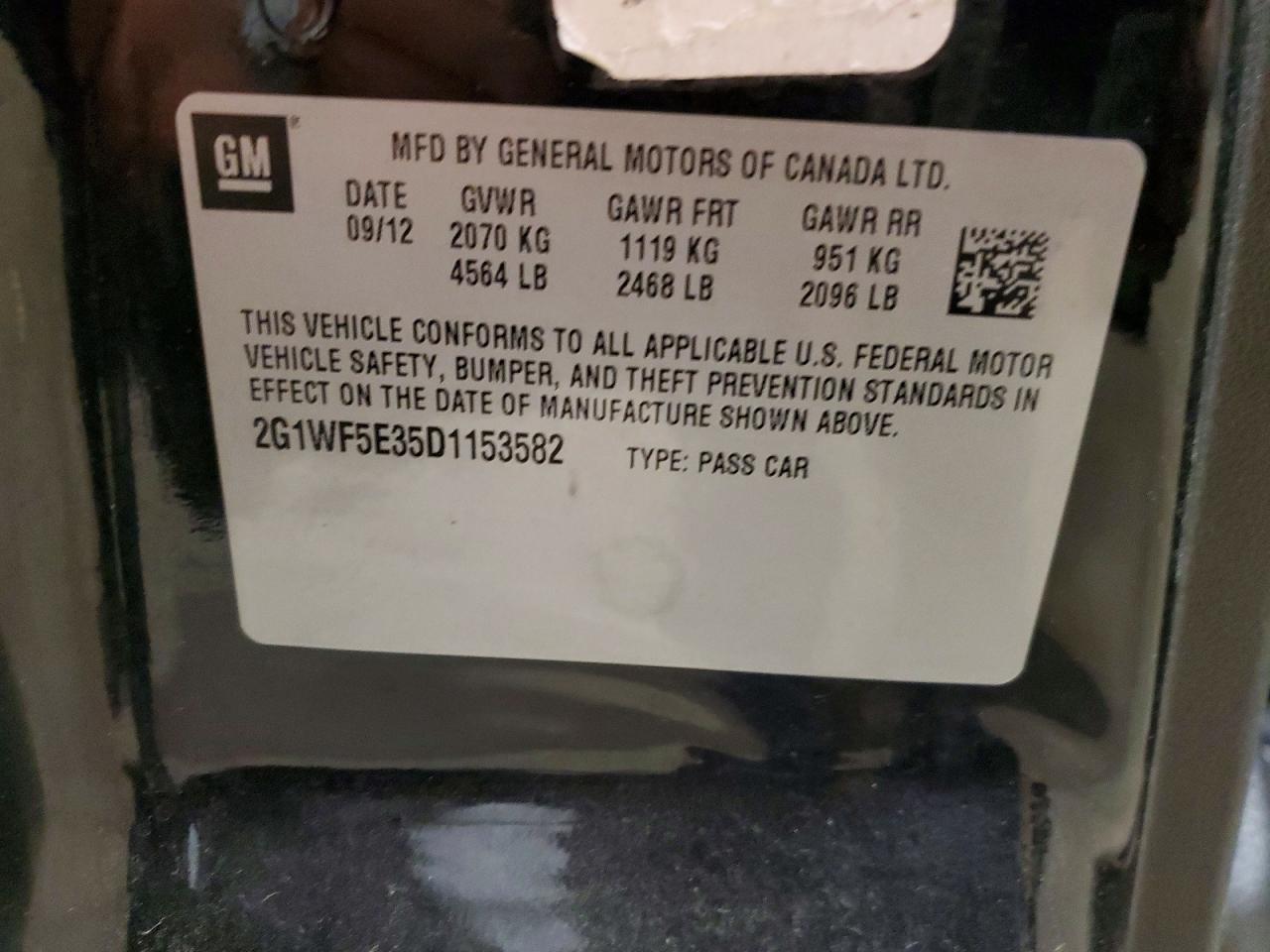 2013 Chevrolet Impala Ls - zdjęcie 12