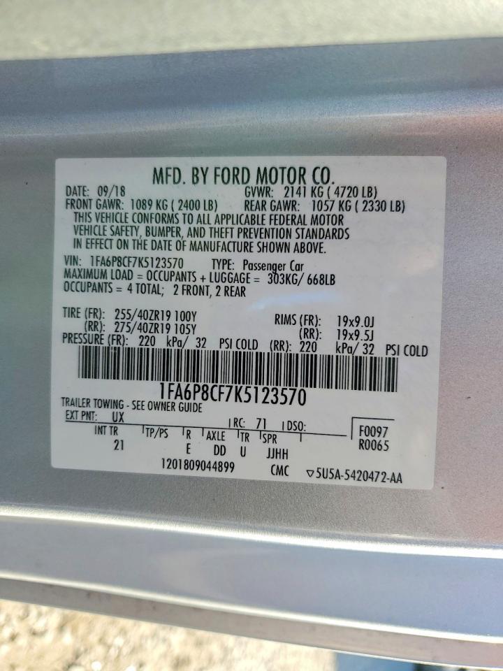 2019 Ford Mustang Gt - zdjęcie 13