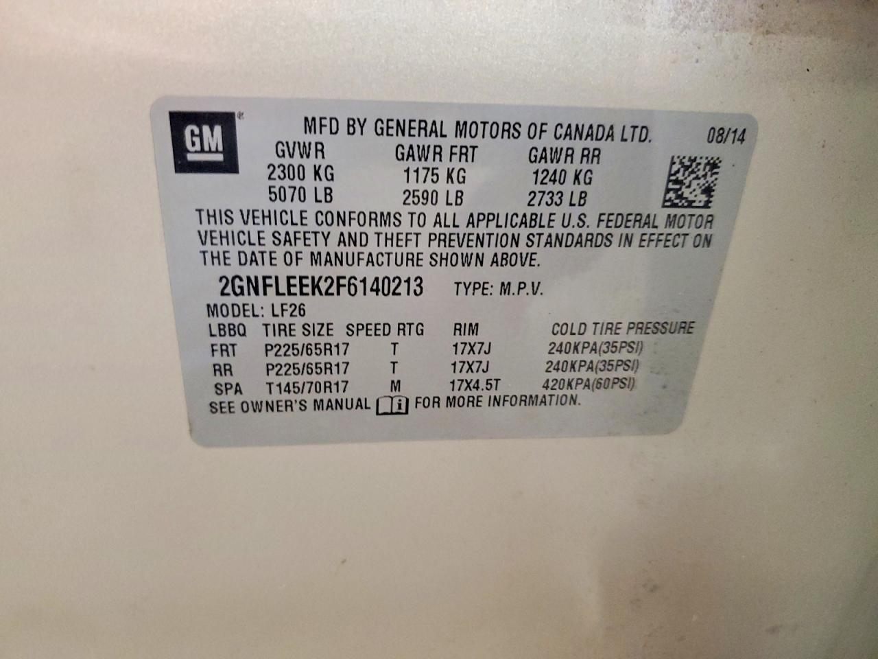 2015 Chevrolet Equinox Ls - zdjęcie 13