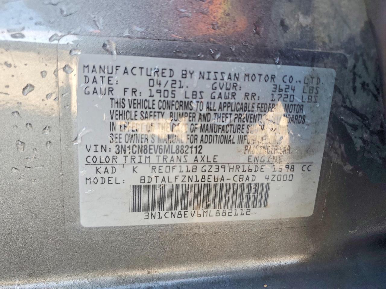 2021 Nissan Versa Sv - zdjęcie 12