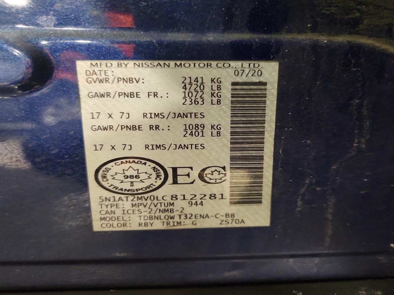 2020 Nissan Rogue S - zdjęcie 12